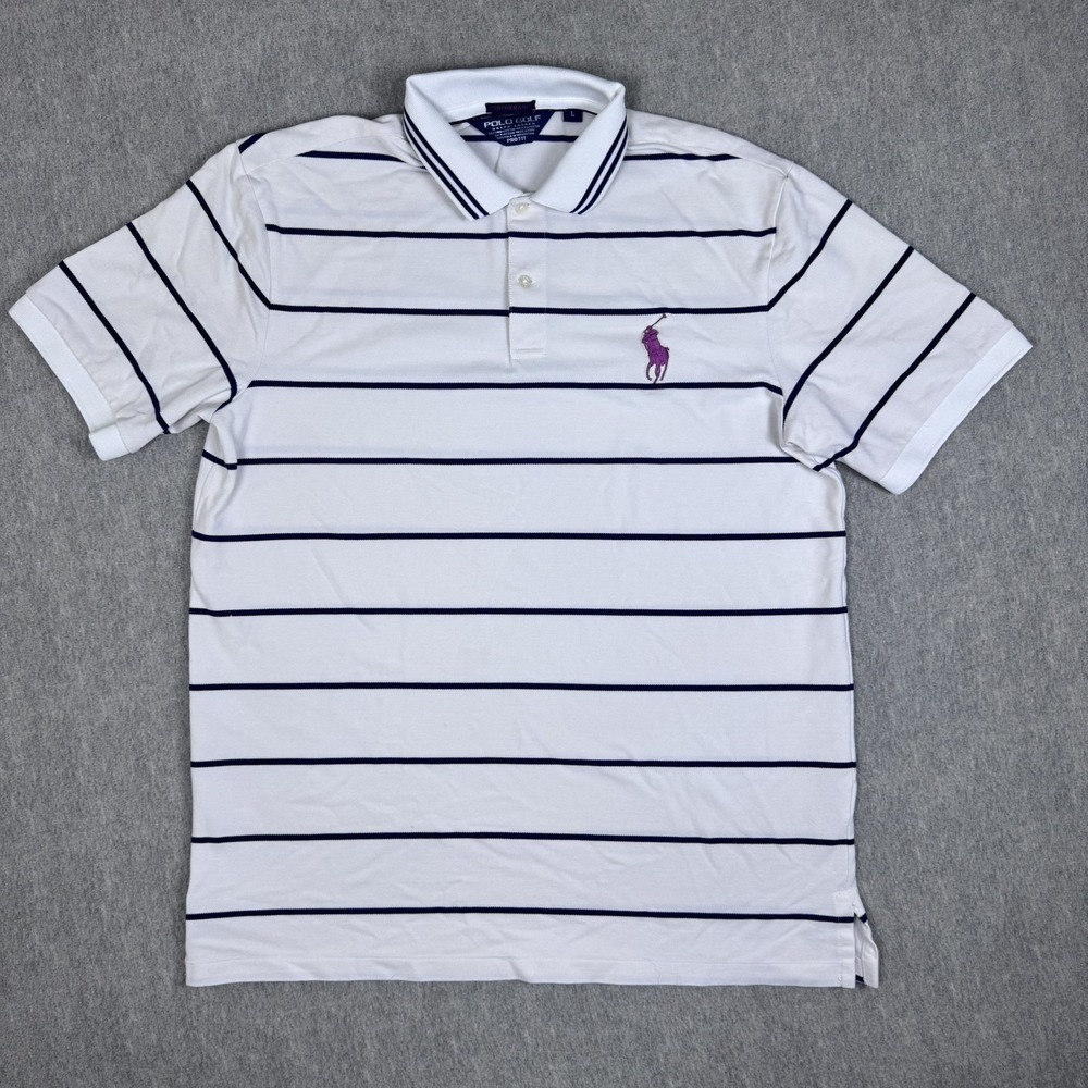 Polo Golf Ralph Lauren Performance Big Pony Men's Polo Striped Short Sleeve L